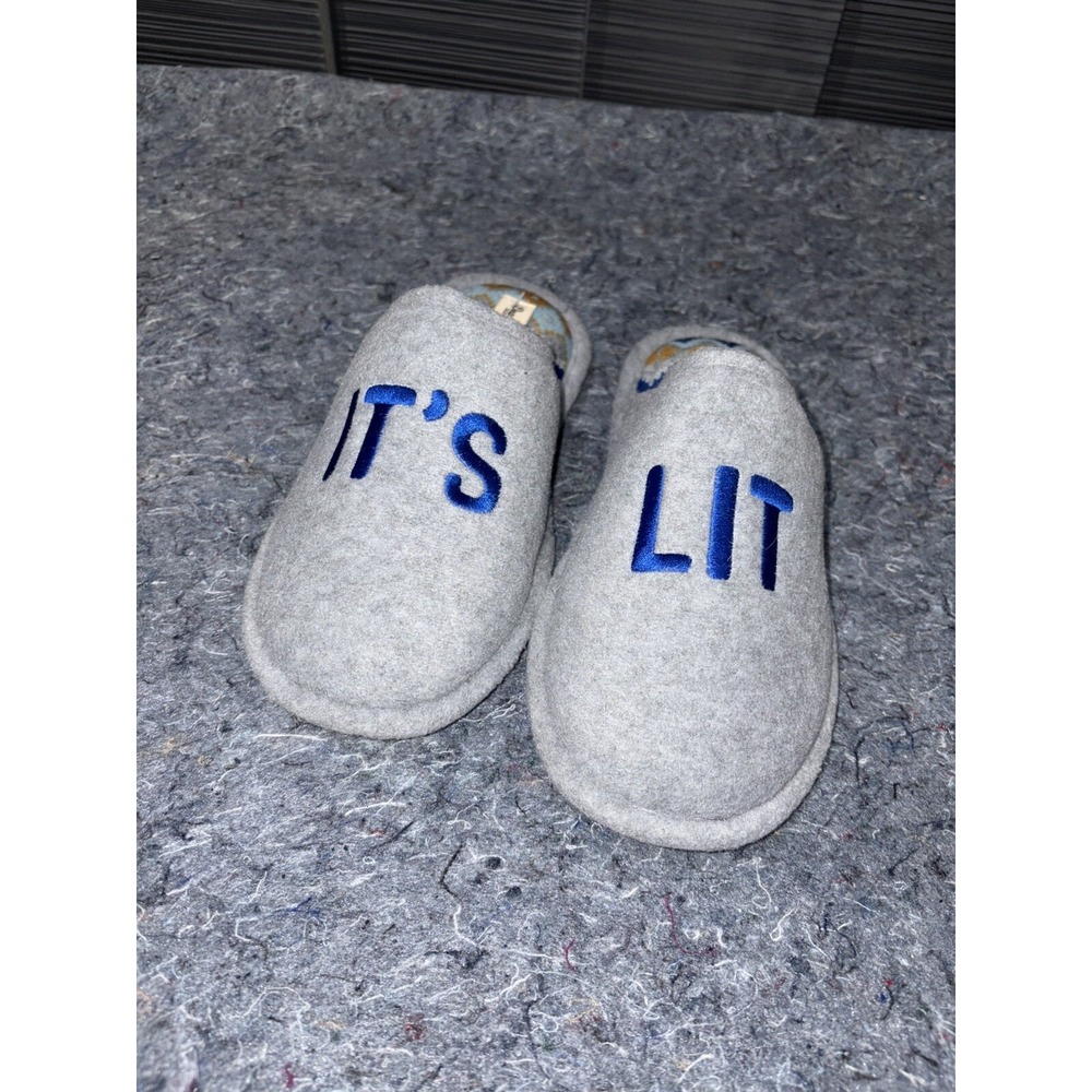Winter Slippers Men's‎ Size 7/8 Medium IT'S LIT Chanukah Dearfoam Fast Shipping!